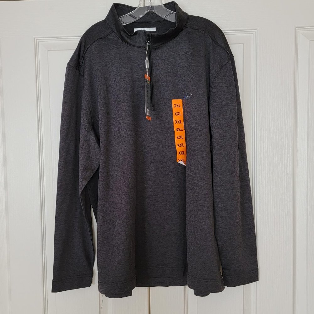 Greg Norman Men’s Performance Quarter Zip Charcol NWT - Picture 4 of 4